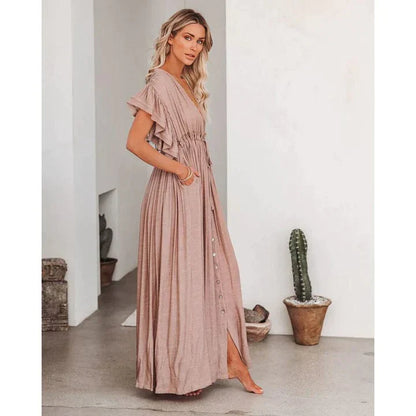 Sienna | Maxi Taupe Ibiza Jurk